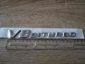 сребрист надпис Mercedes Benz V8 Biturbo, снимка 2
