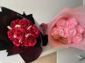 Вечен подарък - букет от сатенени рози, снимка 1