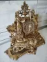 Бронзов Каминен Часовник със Свещник-70 Години Със Кварцов Механизъм Работи Перфектно , снимка 13