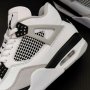 Нови Оригинални Обувки Nike Air Jordan Retro 4 Military White Black Бели Маратонки Кецове Размер 42 , снимка 8