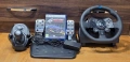 Състезателен волан, педали и скоростен лост Logitech TRUEFORCE G923, снимка 1