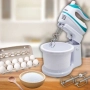 Миксер с купа, 500W, 5 скорости, Бял/ Син, снимка 2