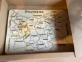 Дървен пъзел карта с области на България, чудесен подарък за 3 март или допълнение, образователен, снимка 2