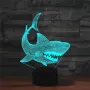 Холограмна 3D LED лампа Акула-дистанционно управление 16 цвята+други режими на управление, снимка 2