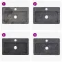 vidaXL Стенна мивка сива 38x24x6,5 см мрамор, снимка 4
