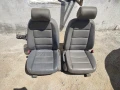 Предни седалки сива кожа с подгрев за Ауди а6 ц6 4ф Audi A6 c6 4f, снимка 1