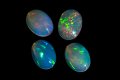 4 броя етиопски опал 3.30ct 8x6mm овални кабошони, снимка 3