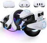 Нова Комфортна VR каишка за Meta Quest 2 Quest 3 3S 7500mAh допълнителна батерия за игри геймъри, снимка 1