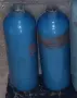 2 бр. малки метални бутилки от СССР - 1,2 L - 1,68 кг tara - 200 BAR - атмосфери работно налягане , снимка 1