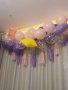 Комплект за рожден ден Еднорог Розови Лилави Бели балони на звезди, снимка 1 - Декорация за дома - 39307620