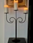  Метален свещник с винтидж дизайн – 53 см, снимка 1