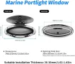 Fydun Boat Porthole Илюминатор от закалено тонирано стъкло за яхта. Прозорец за лодки. 300x105 мм , снимка 4