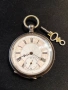 Швейцарски джобен часовник с посребрени капаци 1905г. с ключе - 10 РУБИНА - ПРОМОЦИЯ, снимка 1