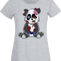 Дамска Тениска Panda Bear Zombi Gamer STAGE 2,Изненада,Повод,Подарък,Празник, снимка 7 - Тениски - 37640055