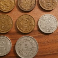 Стари френски не повтарящи се монети от 20,30 и 40-те години, снимка 14 - Нумизматика и бонистика - 42107572