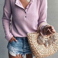 Дамска рипсена блуза с дълъг ръкав, 5цвята , снимка 5 - Блузи с дълъг ръкав и пуловери - 42418466