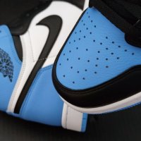 Nike Air Jordan 1 High UNC Blue Toe Нови Оригинални Мъжки Обувки Кецове Маратонки Размер 43 Номер, снимка 4 - Кецове - 40513476