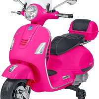 Детски акумулаторен мотор Globo Vespa GTS Super Sport GLO1805 Pink 12V Веспа с багажник Детски скуте, снимка 2 - Детски велосипеди, триколки и коли - 44416832
