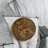 Монета - Великобритания - 1/2 (половин) пени | 1916г., снимка 1 - Нумизматика и бонистика - 34869801
