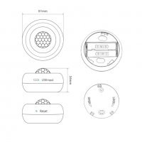 Смарт сензор PST-HW400B, За движение, PIR, 360 градуса, Wi-Fi, Tuya Smart, Бял, снимка 3 - Други - 38442639