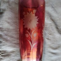 стара стъклена ваза арт деко, снимка 2 - Антикварни и старинни предмети - 29852769
