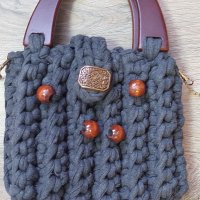 Дамска плетена чанта , снимка 3 - Чанти - 37777579