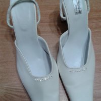  Дамски бели обувки с токчета - 37 номер, снимка 3 - Дамски обувки на ток - 36865174