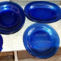Уникален син комплект за хранене , снимка 1 - Сервизи - 40167598