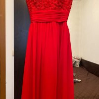 Червена бална  рокля, снимка 5 - Рокли - 24764987