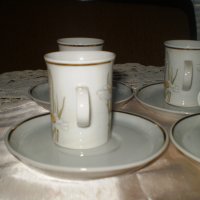 Стар Български порцелан комплект от 4 чаши за кафе, снимка 4 - Други ценни предмети - 39147202