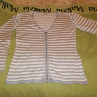 Машинно плетена блуза с цип MARC Lauge, размеp S, снимка 1 - Блузи с дълъг ръкав и пуловери - 37889998