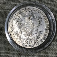 Сребърна монета 20 кройцера Австрия 1806г - C, снимка 2 - Нумизматика и бонистика - 31792315