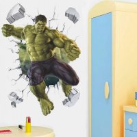 Хълк Hulk чупи стена стикер за стена лепенка самозалепващ за детска стая, снимка 1 - Други - 32948953