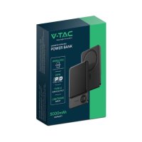 Външна батерия с безжично зареждане V-TAC 5000mAh Wireless Fast Charge 15W, снимка 4 - Външни батерии - 40879237