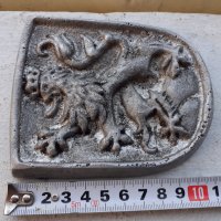 Метален герб лъв с корона алуминий, снимка 6 - Антикварни и старинни предмети - 35515340