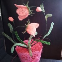Цветя от мъниста, снимка 1 - Изкуствени цветя - 39405303