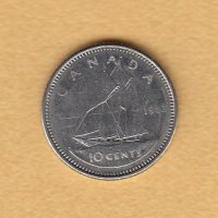 10 цента 1983, Канада, снимка 1 - Нумизматика и бонистика - 38717748