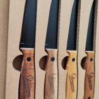 Комплект 4 ножа за стек - BBQ, назъбени нови и стабилни, снимка 1 - Други - 44337031