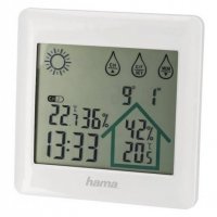 Настолен часовник с термометър,влагомер и календар с 2 датчика -30°C до 60°C | 20% до 95%, снимка 2 - Друга електроника - 31858364