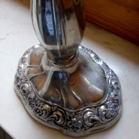 Масивен посребрен свещник с пет "рамена", снимка 4 - Декорация за дома - 33713238