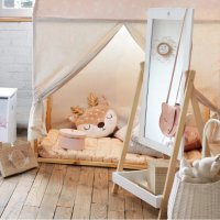 Огледало за детска стая, с етажерка за принадлежности, снимка 1 - Мебели за детската стая - 35517151