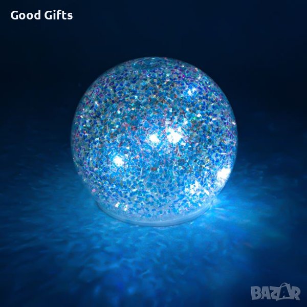 3 броя Светещо кълбо, Светеща Коледна украса, 8см, снимка 1