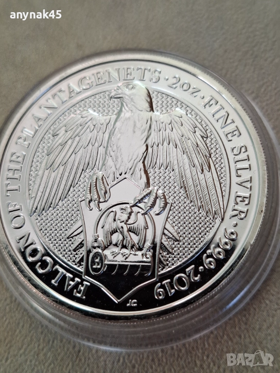 Сребро 2 oz. Британия, снимка 1