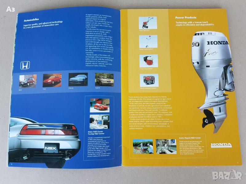 Honda Motor Co каталог на Английски език Хонда Мотор Къмпани, снимка 1