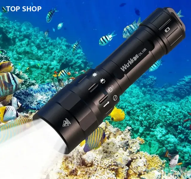 Фенерче за гмуркане Wurkkos DL10R, фенерче за гмуркане 4500 лумена, вграден USB-C порт, снимка 1