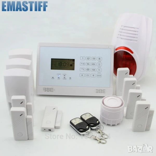 Безжична Алармена Система с 99 Зони и PSTN Поддръжка за Мобилен и Стационарен Телефон , снимка 1