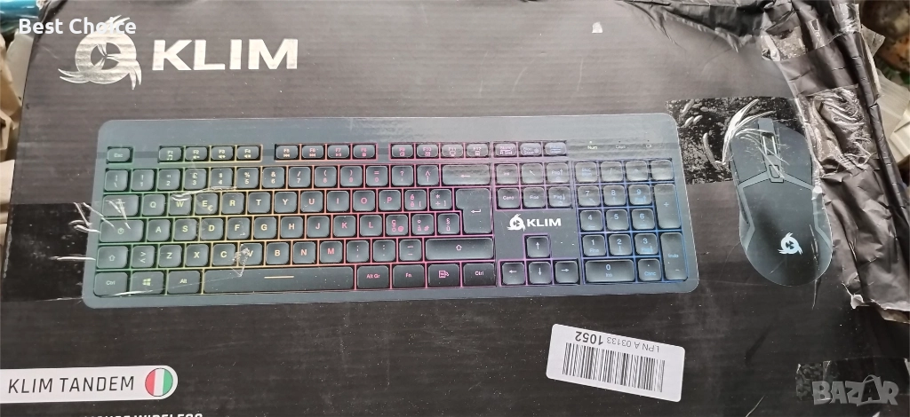 Комплект безжична геймърска клавиатура и мишка KLIM Tandem. , снимка 1