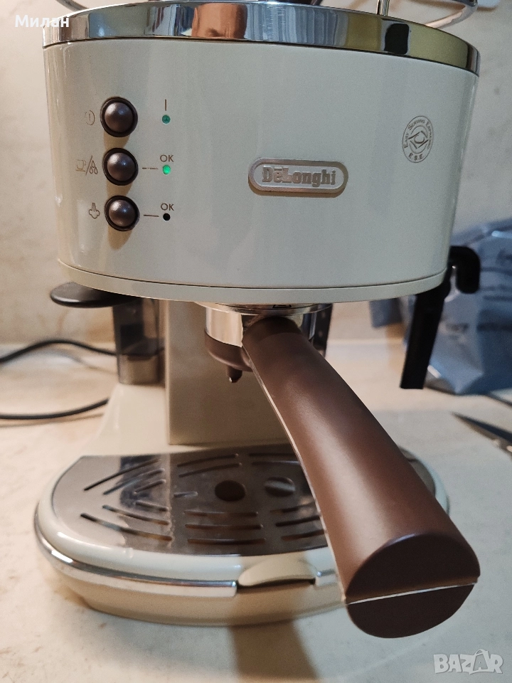 Кафемашина De'Longhi Icona Vintage ECOV 311, 1100W, бежова, снимка 1