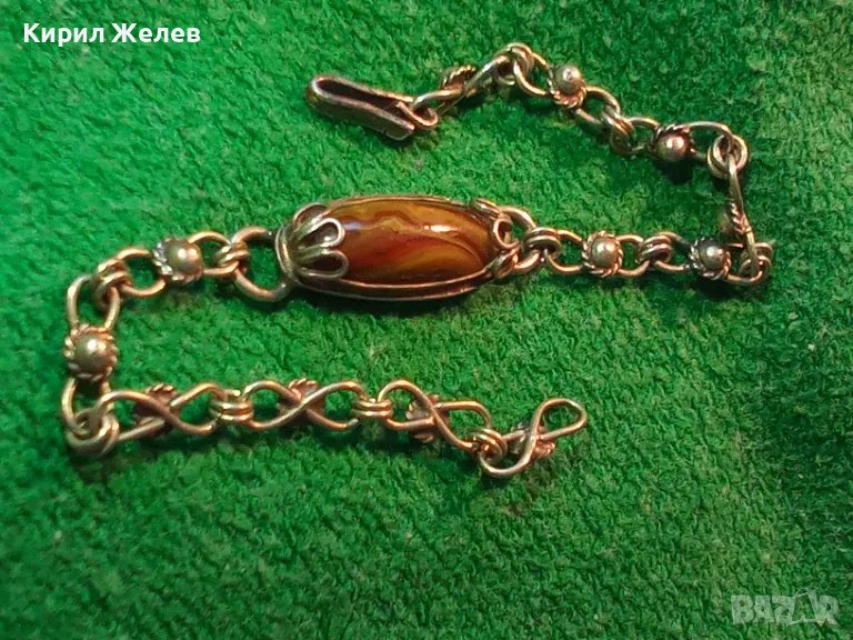 СТАРА РУСКА КЕХЛИБАРЕНА МЕЛХИОРЕНА ГРИВНА НАТУРАЛЕН БАЛТИЙСКИ КЕХЛИБАР със СРЕБЪРНА ЗАКОПЧАЛКА 26633, снимка 1