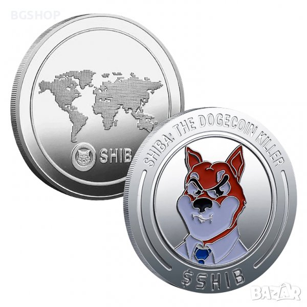 Шиба Ину монета / Shiba Inu: The Dogecoin Killer coin ( SHIB ) - Silver, снимка 1